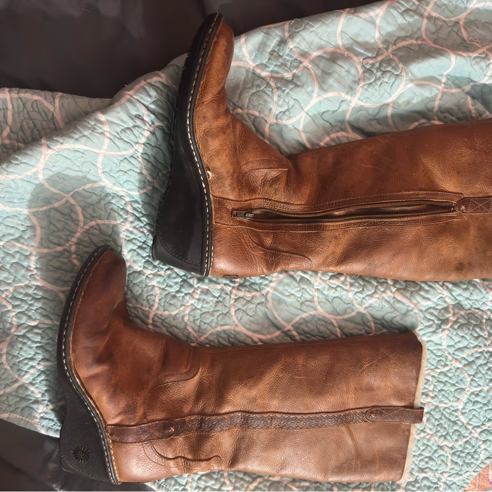 UGG Tan Shearling Lined Boots